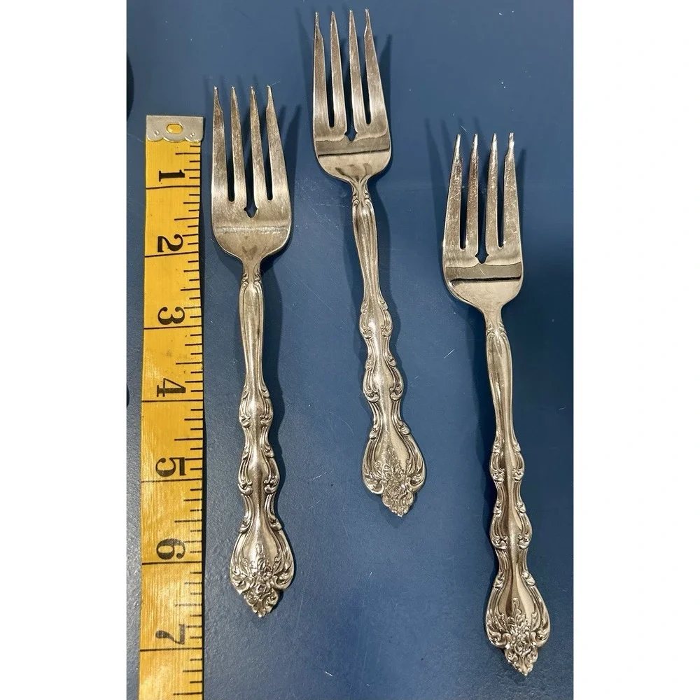 International Silverplate Interlude Pattern Vtg‎ 1971 Spoons & Salad Forks 6 pcs